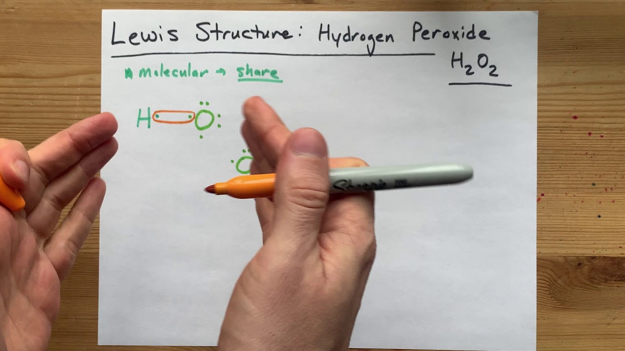 Lewis Structure of H2O2, Hydrogen Peroxide