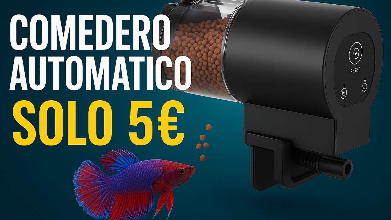 Probé el COMEDERO AUTOMÁTICO de acuario más BARATO del mundo 😱 ¿Funciona o es una trampa?