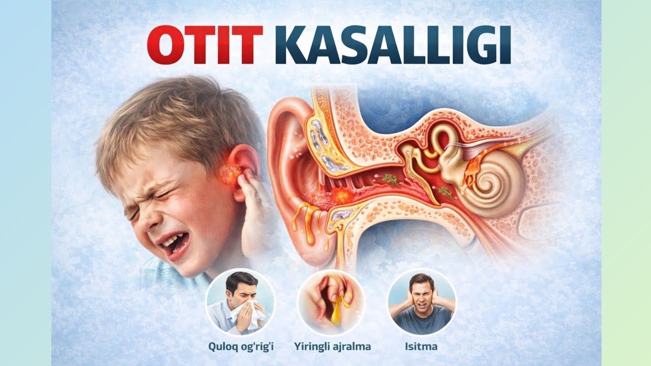Quloq nega og&lsquo;riydi? Ko&lsquo;pchilik bilmaydigan sabablar. Otit kasalligi haqida malumot. #otit #quloq