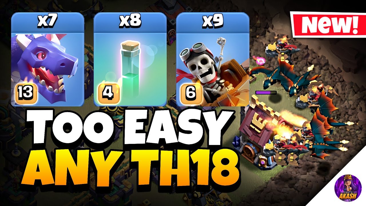 NEW META TH18 Dragon Rider Attack is INSANE | Best TH18 Attack Strategy in Clash of Clans
