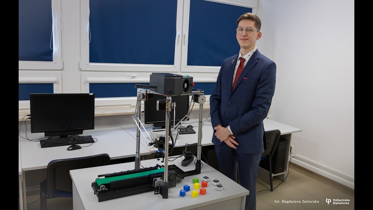 Krzysztof Młynarczyk, inżynier mechatroniki. Wydział Mechaniczny Politechniki Białostockiej