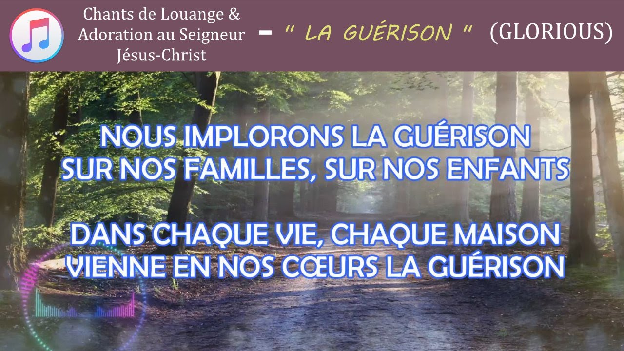 '' LA GU&Eacute;RISON '' (Glorious - avec paroles en fran&ccedil;ais)
