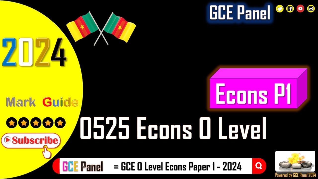 GCE O Level Economics 2024 P1 Complete Solution | GCE Panel |