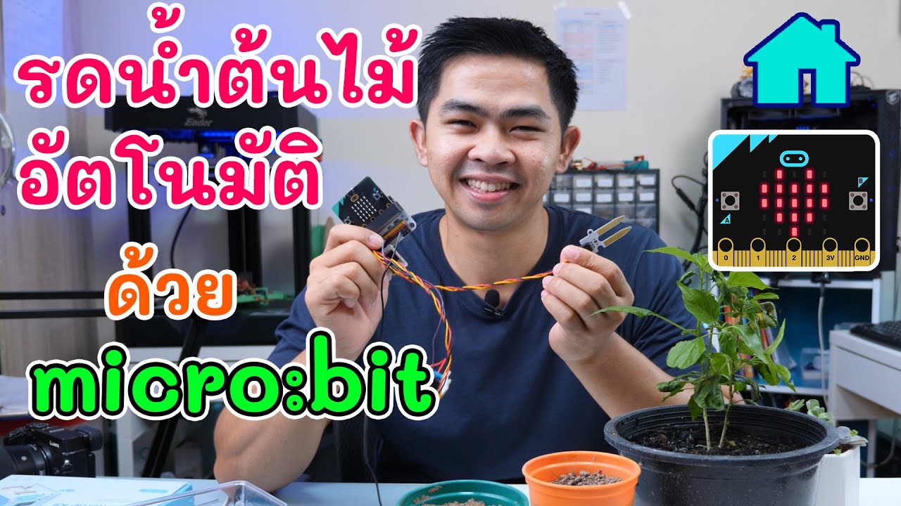 ระบบรดน้ำต้นไม้อัตโนมัติด้วย micro:bit