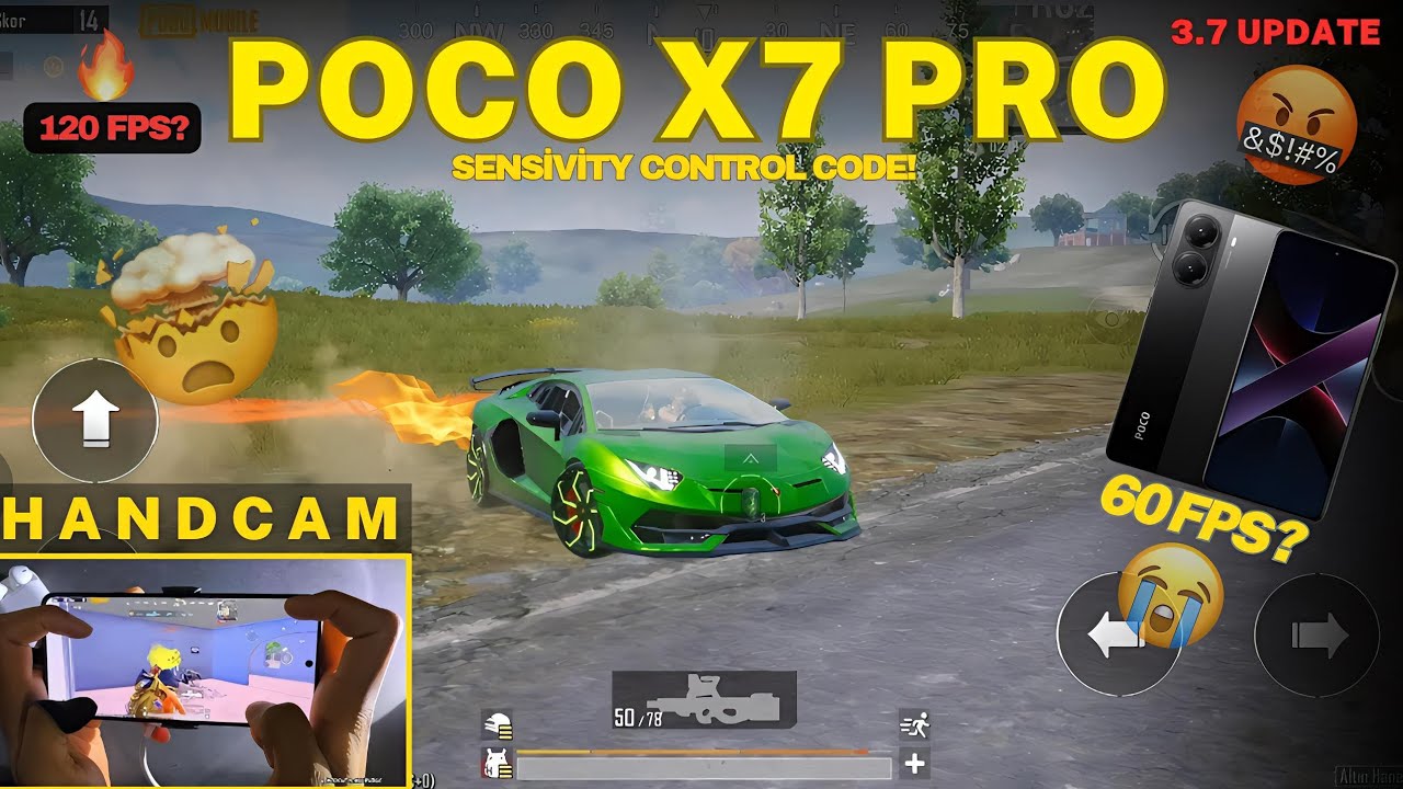 POCO X7 PRO NEW UPDATE 3.7 TEST 120 FPS FULL GRAPHİCS 🤯🔥 SENSİVİTY AND CONTROL 😱