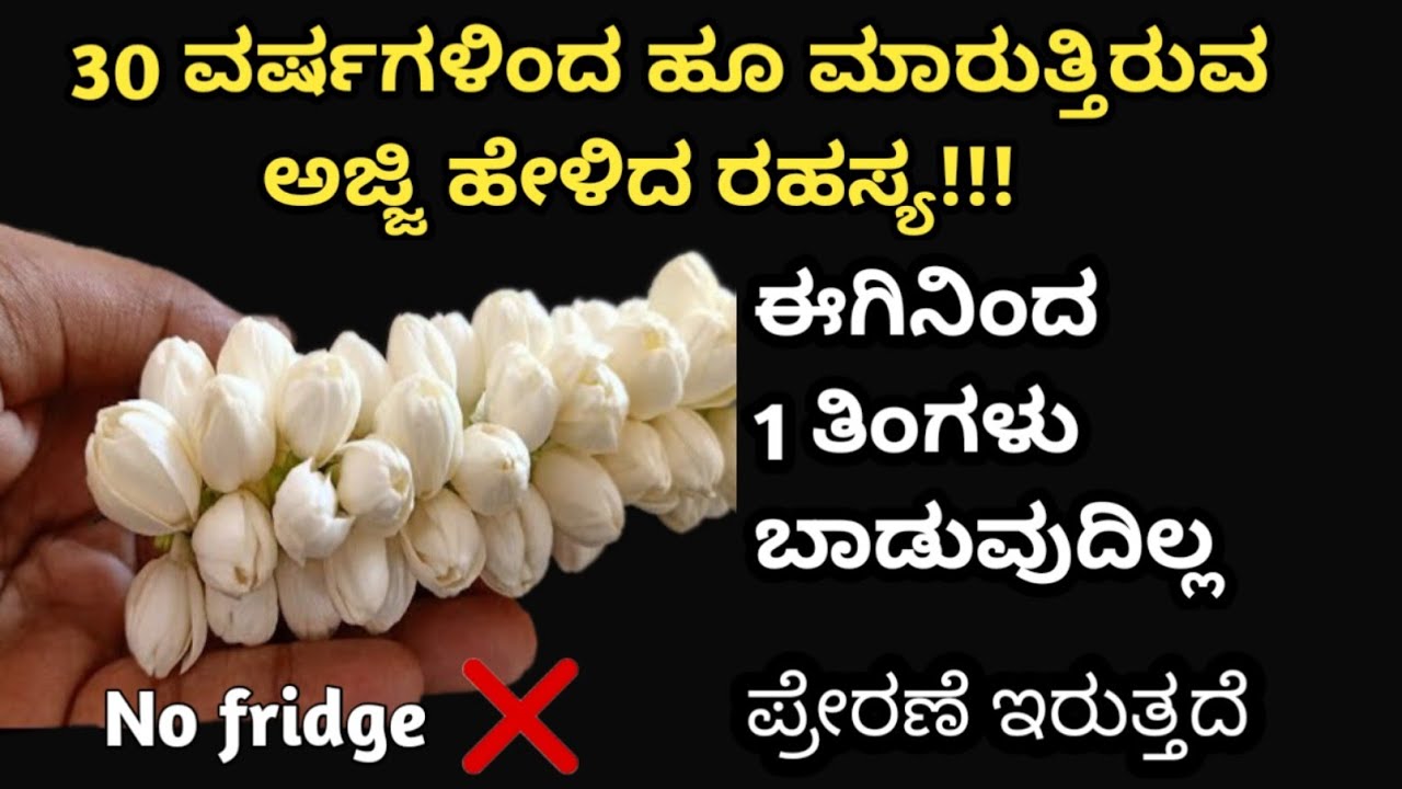 👉1 ತಿಂಗಳು ಕಳೆದರೂ ಬಾಡದ/  ಫ್ರಿಜ್ ಇಲ್ಲದವರು ಇನ್ಮುಂದೆ  ಹೂವನ್ನು ಹೀಗೆ ಸಂಗ್ರಹಿಸಿ🤷Kitchen Tips in kannada