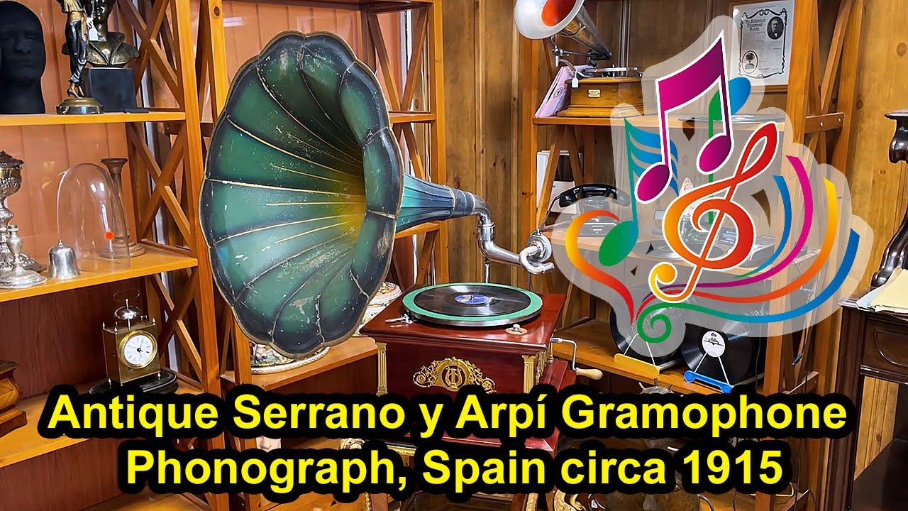 Antique Serrano y Arpi Gramophone Phonograph, Spain circa 1915 (GR E 336 )