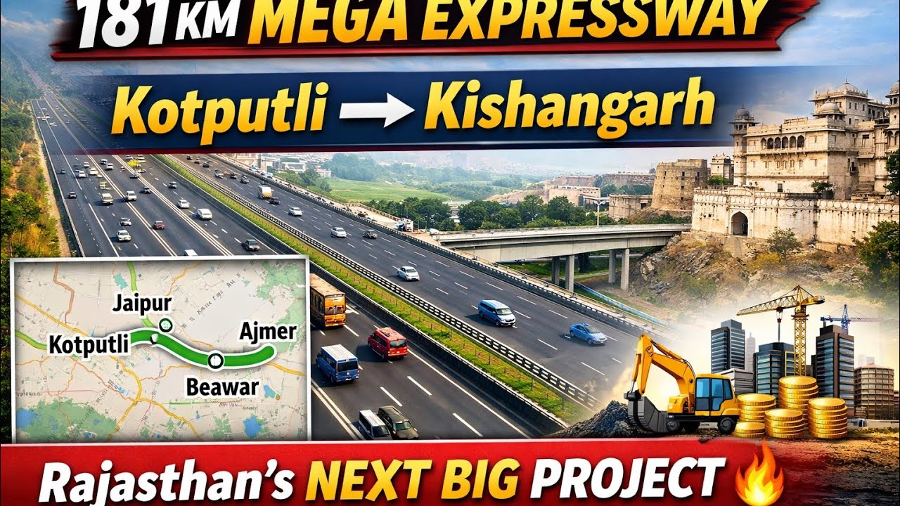 Rajasthan’s Next Big Expressway 🔥 | 181 KM Kotputli–Kishangarh Greenfield Project