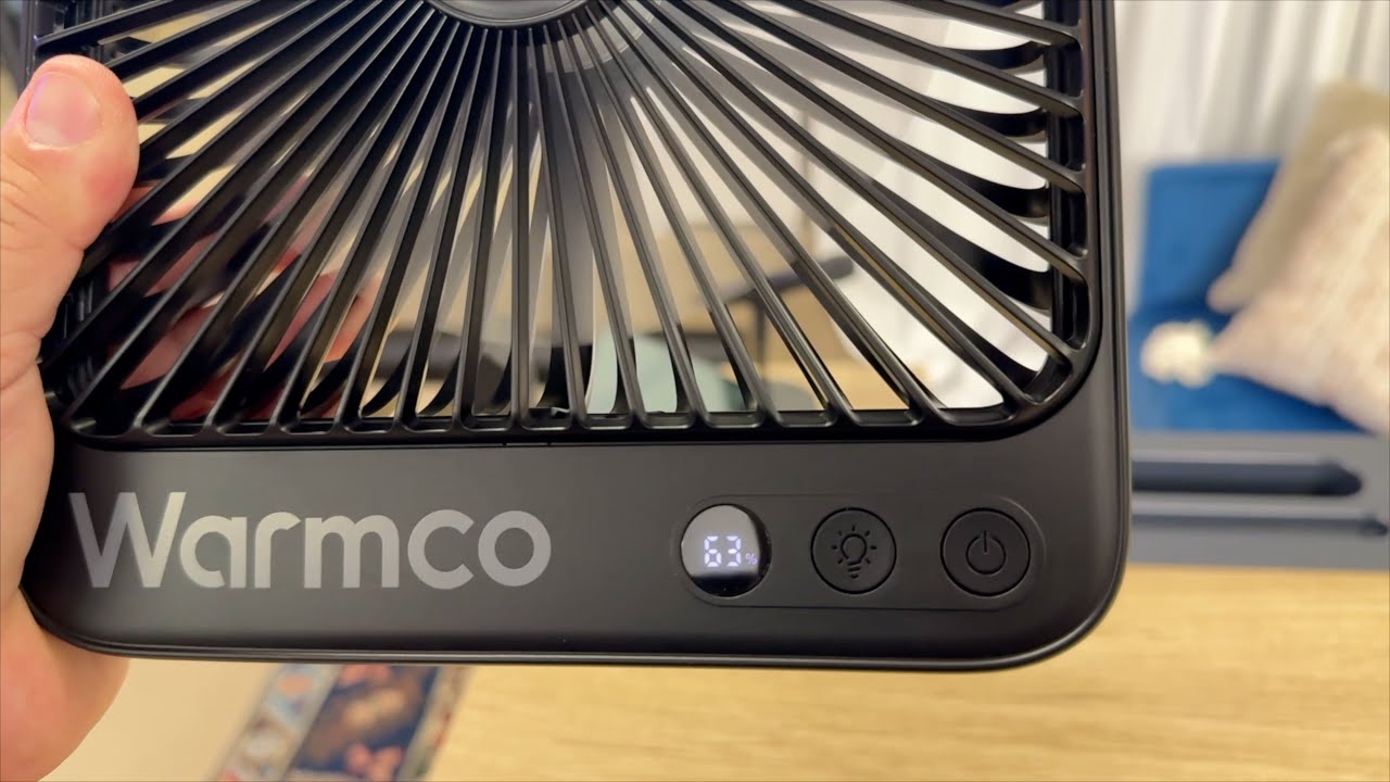 Ультратонкий 8-дюймовый портативный кемпинговый вентилятор со светодиодной подсветкой, до 48 часо...