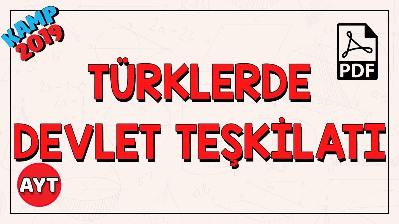 Türklerde Devlet Teşkilatı | AYT Tarih