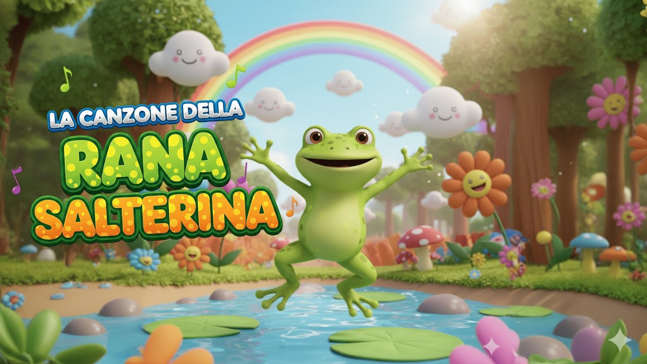 LA CANZONE DELLA RANA SALTERINA 🐸🎵 | Canzone per bambini | Video per bambini | Storia per bambini |