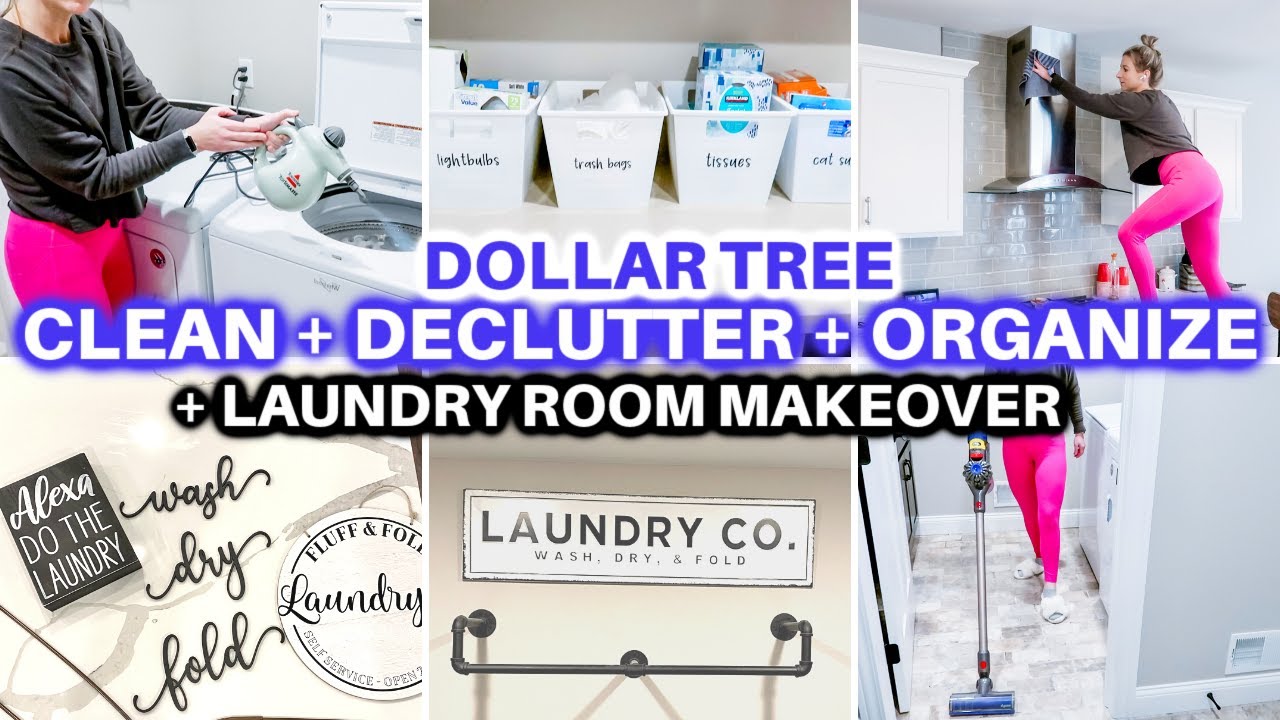 *EXTREME CLEAN + ORGANIZE WITH ME | CLEANING MOTIVATION | LAUNDRY ROOM  + ORGANIZATION | DOLLAR TREE