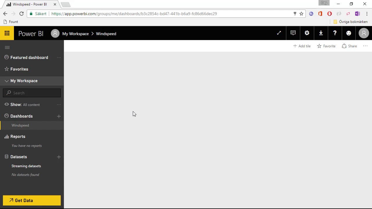 PowerBI - Create real time chart