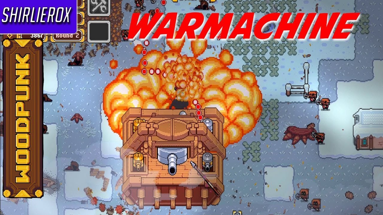Woodpunk Greedpunk character unlocked -  World 3 boss fight again -  Woodpunk  Warmachine fight
