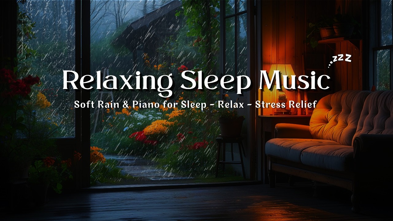 🌧️ Rain Sounds Relaxing Night 🌙 Soft Piano Music for Deep Sleep & Calm Mind Tonight