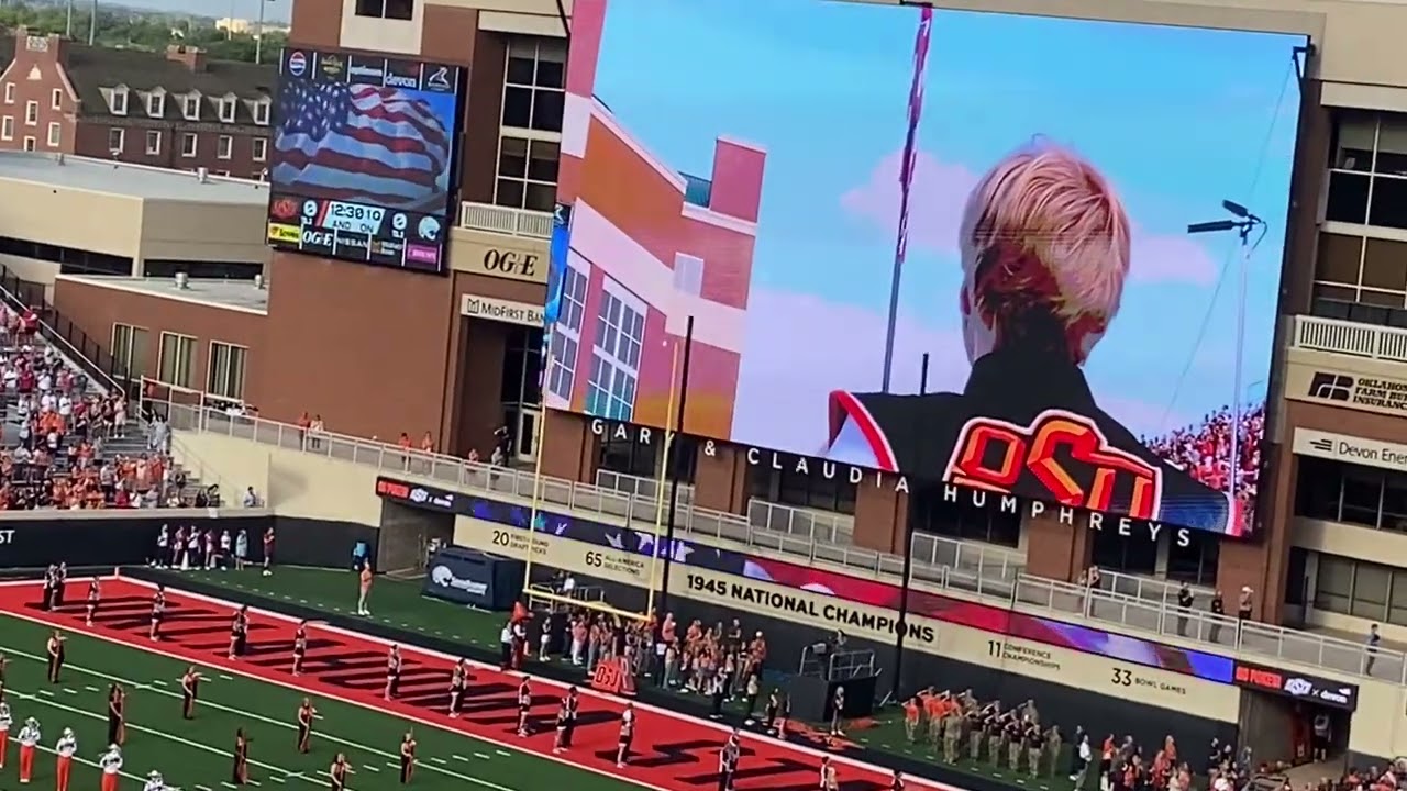 Oklahoma State Cowboy Marching Band Run-On/Pre-Game