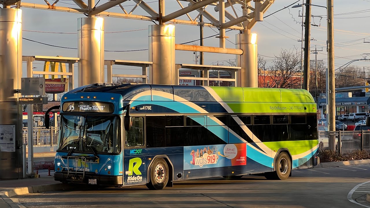 Montgomery County Transit Ride On: 2025 Gillig Advantage LF40 Plus Electric #4176 on route 17
