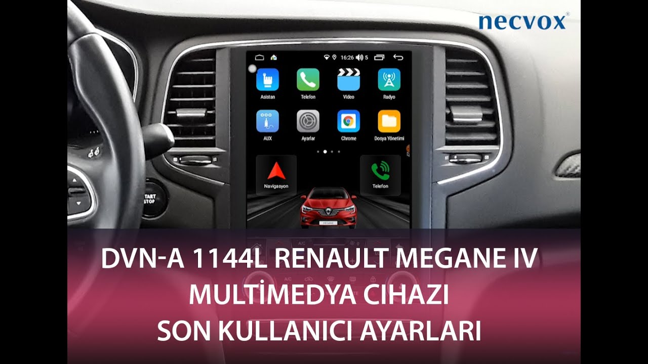 NECVOX DVN-A 1144L RENAULT MEGANE IV  Multimedya Cihazı - KONTAK A&Ccedil;ILDIĞINDA LOGO İLE A&Ccedil;ILMASI İ&Ccedil;İN