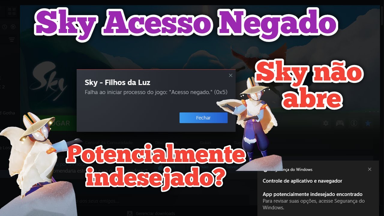 SKY FILHOS DA LUZ ACESSO NEGADO NA STEAM