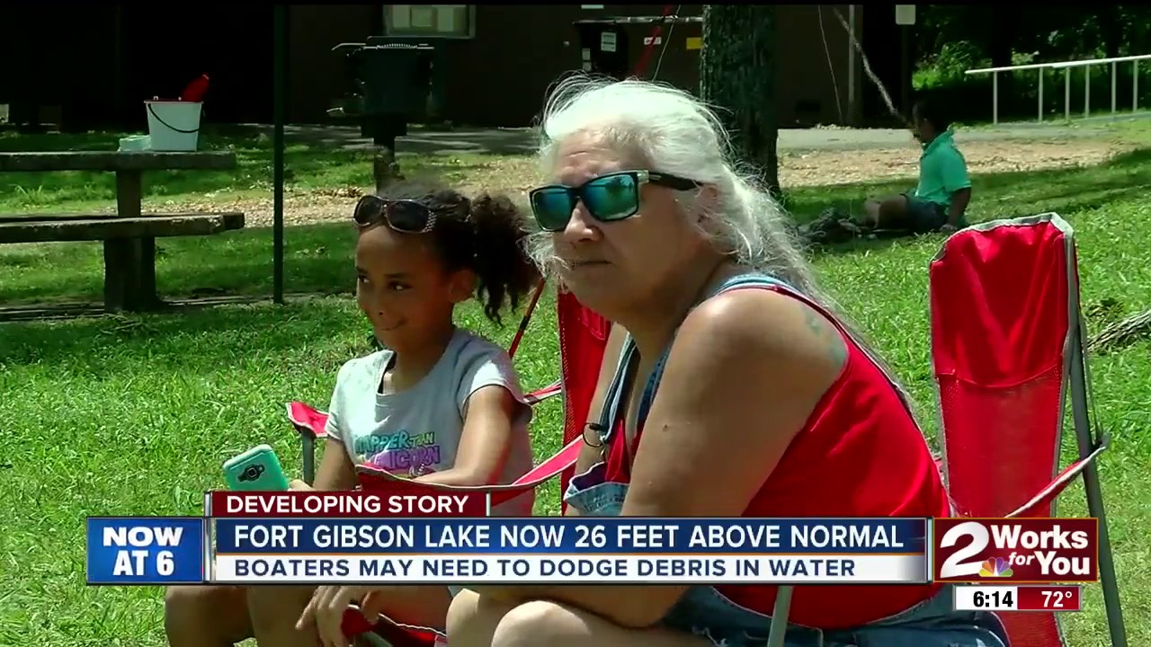 Fort Gibson Lake now 26 Feet above normal