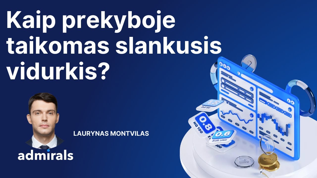 Kaip prekyboje taikomas slankusis vidurkis?