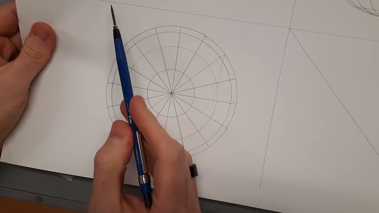 189 Esfera en  Perspectiva Militar (Trazo a mano)