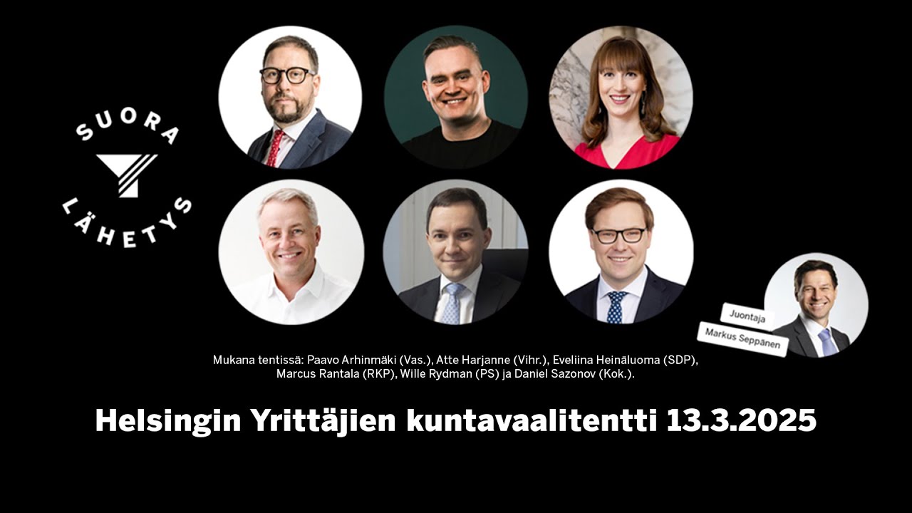 Tallenne: Helsingin Yrittäjien kuntavaalitentti 13.3.2025