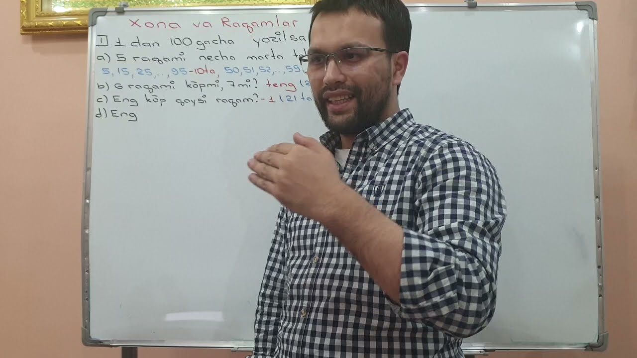 Xona va raqamlarga oid misollar - 1-qism (to'ldirilgan va sifatli video). Telegram : @hasankhoja
