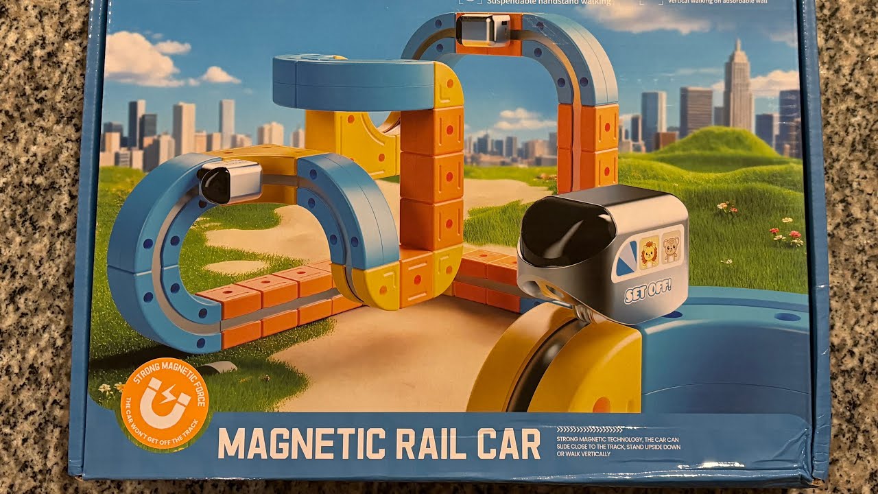 Electric Magnetic Train Track Sets, Building Toy Train Track Magic Cars Sets, Gravity Defying