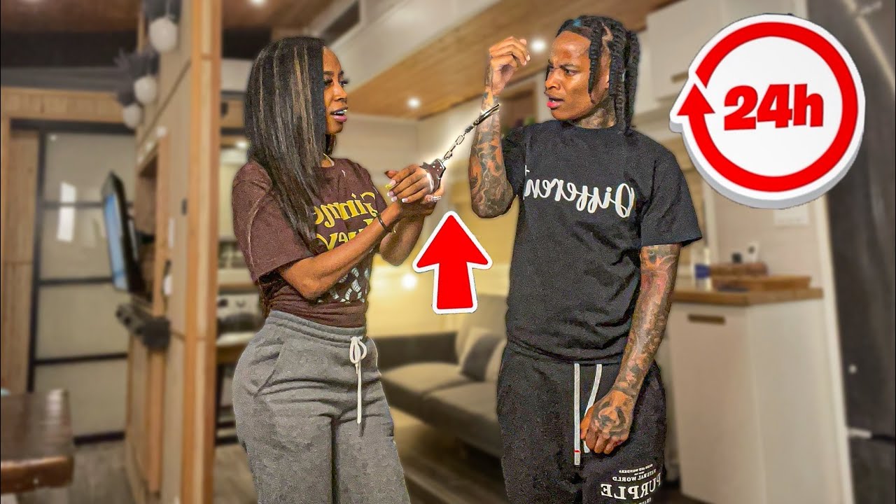 24 HOUR HANDCUFF CHALLENGE IN A TINY HOUSE🥰