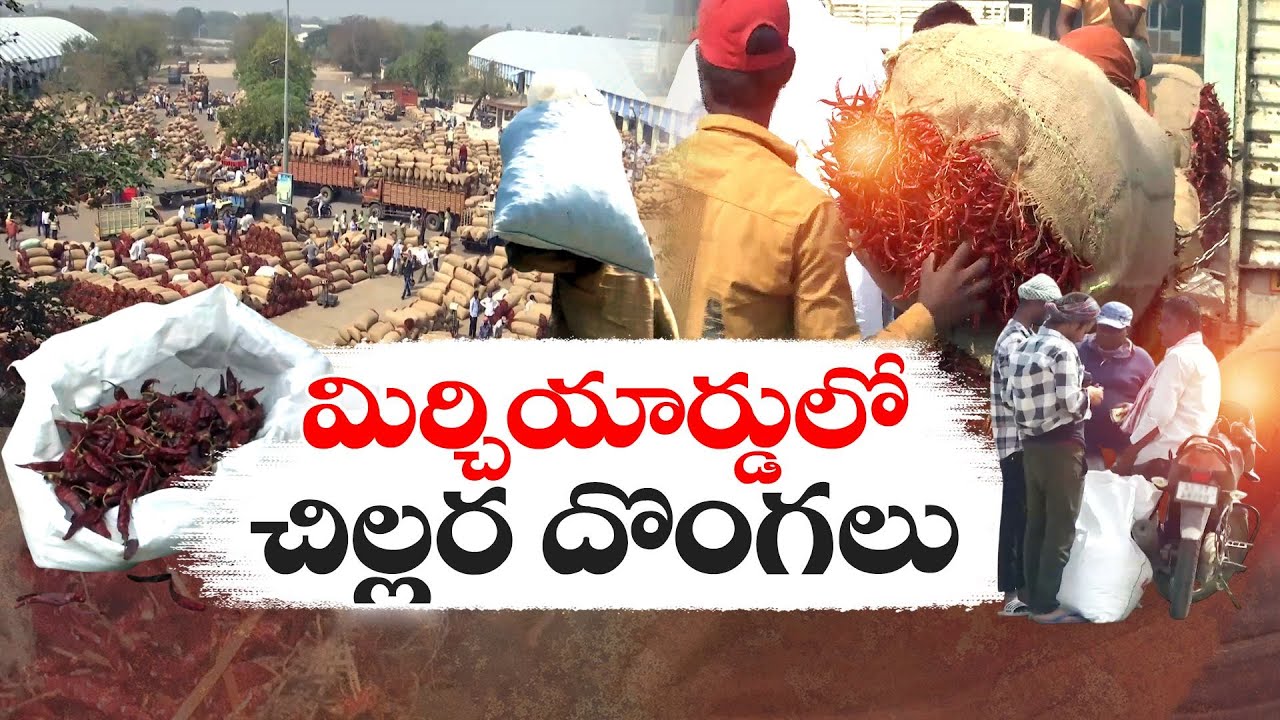 Thieves Hulchul at Enumamula Market Due to Security Laps | ఎనుమాముల  మిర్చి యార్డులో చిల్లర దొంగలు