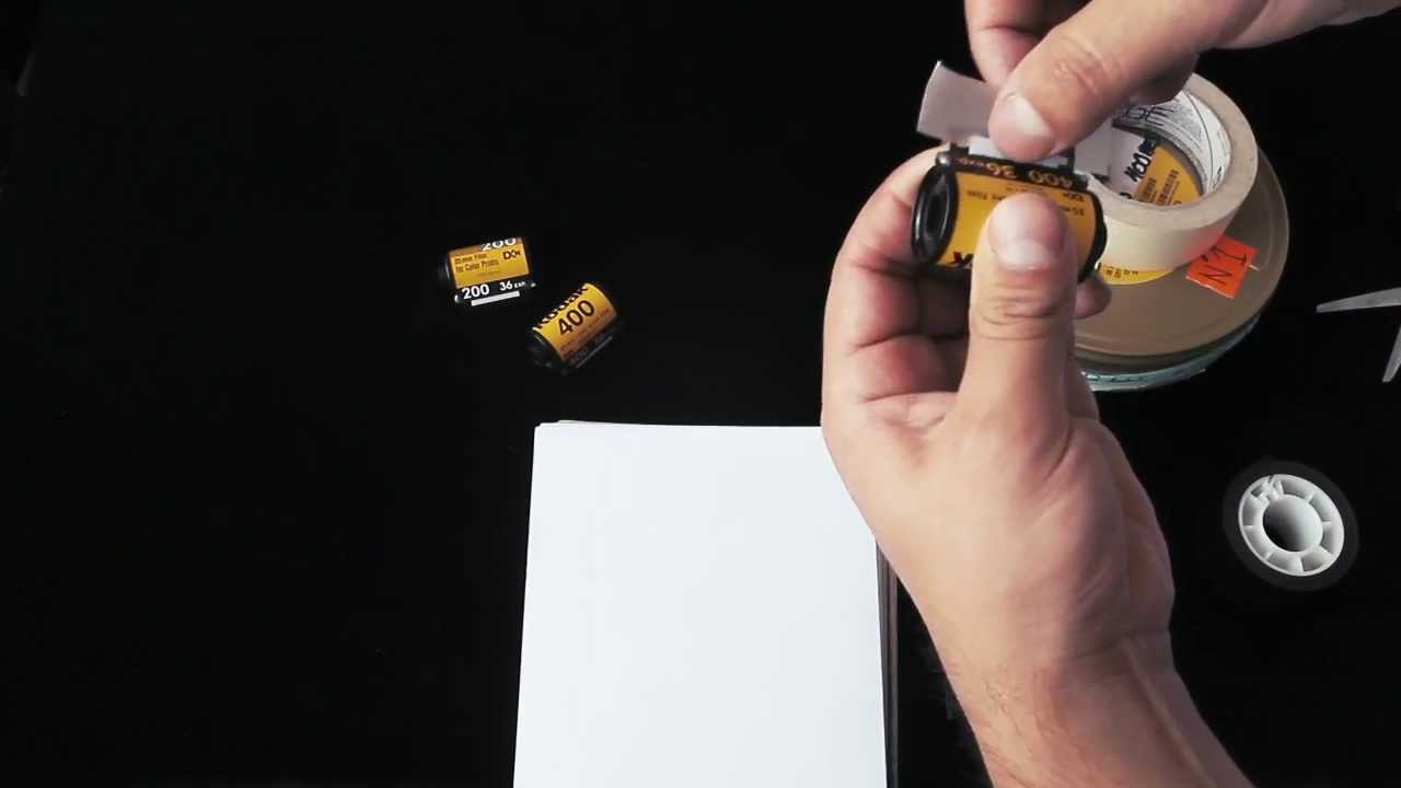 Cómo hacer cargas de 35mm con película de Cine / How to make 35mm movie film canisters