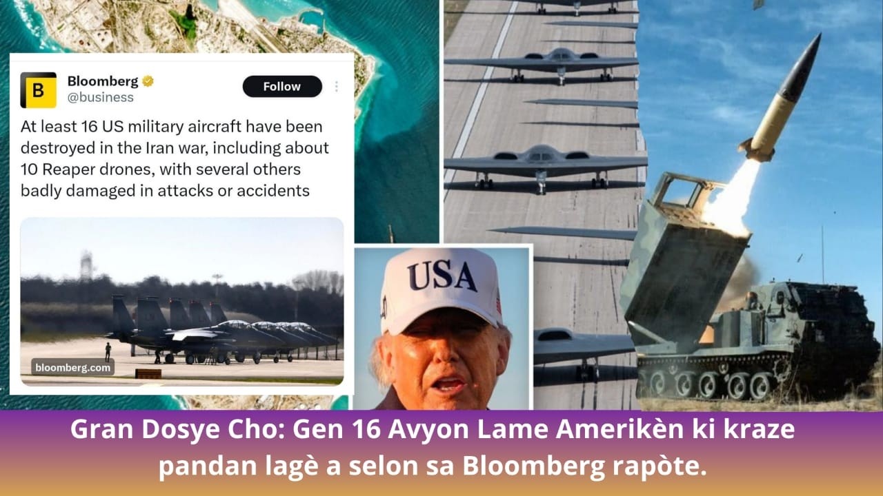 🔥⛳🚨🇺🇸🔥Gran Dosye Cho: Gen 16 Avyon Lame Amerikèn ki kraze pandan lagè a selon sa Bloomberg rapòte.
