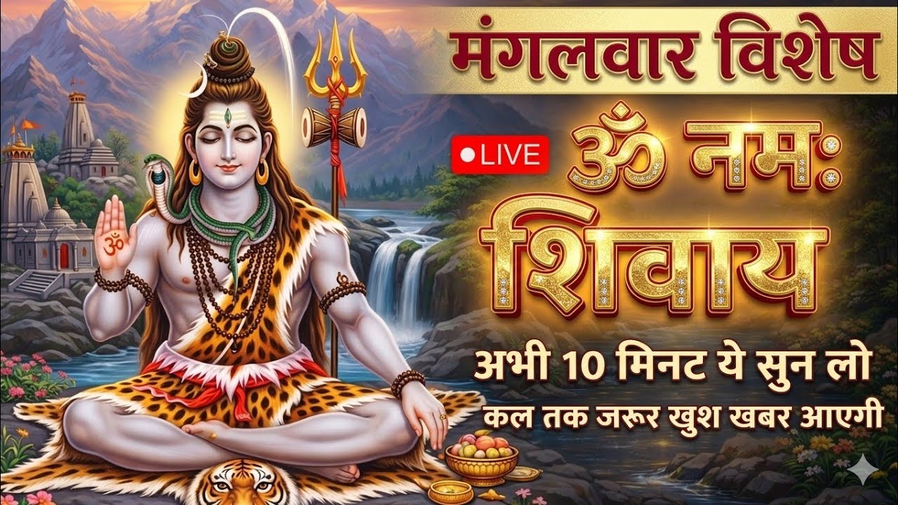 🔴 LIVE Om Namah Shivaya Mantra 108 Times | Powerful Shiva Chanting | Mahadev Meditation