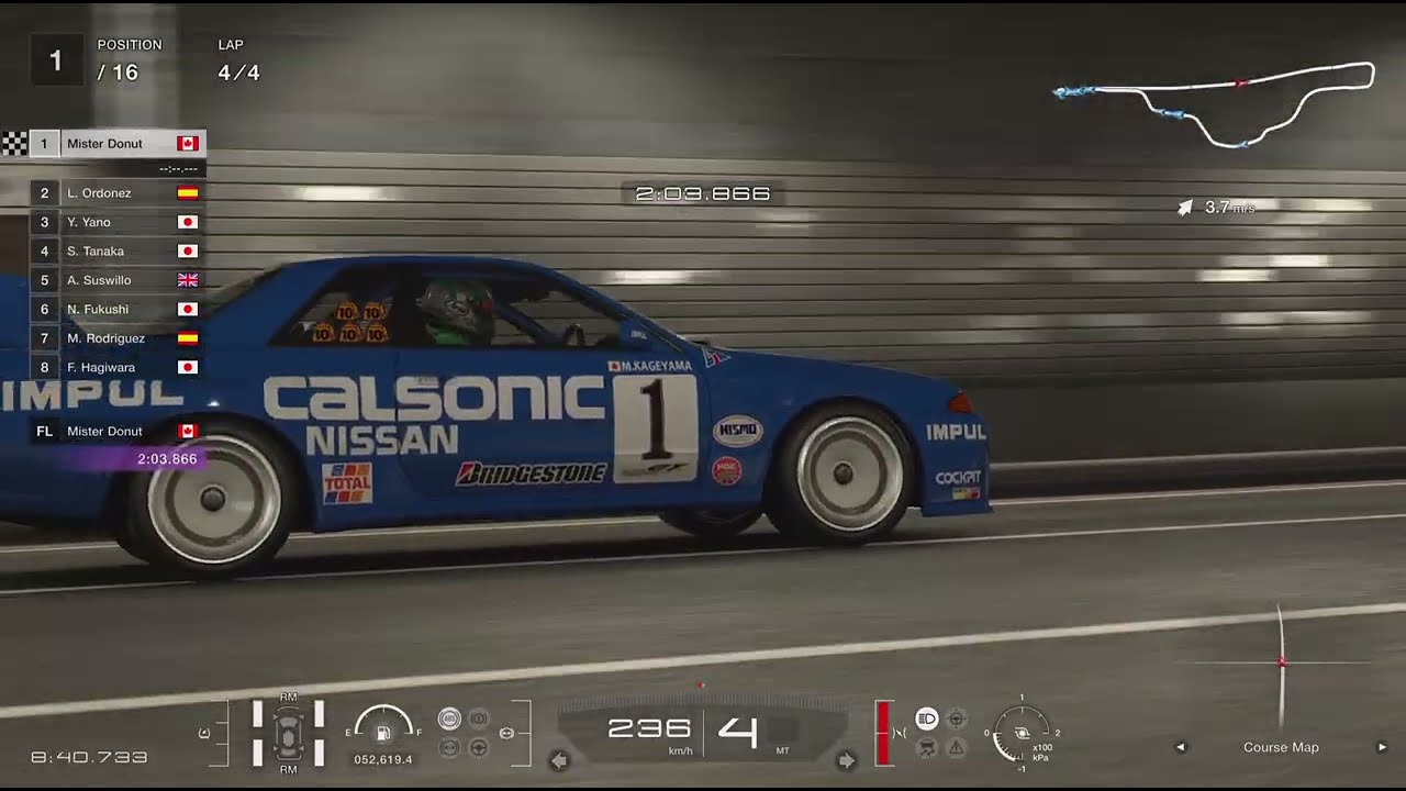 Gran Turismo 7 - R32 GT-R Nismo '90 (Calsonic Livery) in the GT-R Cup around Tokyo Expressway