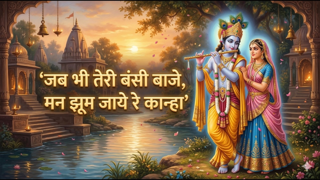 जब भी तेरी बंसी बाजे मन झूम जाये रे कान्हा | मधुर कृष्ण भजन | Vrindavan Krishna Bhajan
