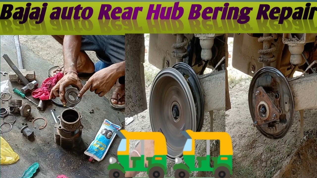 How To Bajaj auto Rear Hub Bering Repair ll Bajaj Maxima rickshaw  Rear Hub Bering ll @Tem700