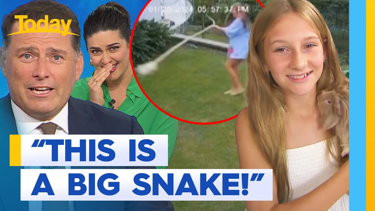 Aussie girl takes on python to save her guinea pig | Today Show Australia