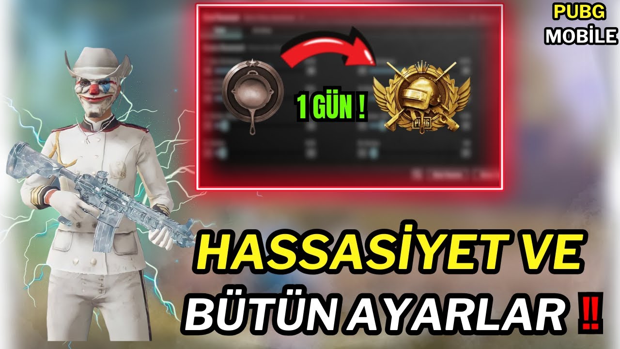 SİZLERİ 1 GÜNDE FATİH YAPACAK AYARLAR 😱 VE HER CİHAZA UYUMLU HASSASİYET!! | PUBG MOBİLE