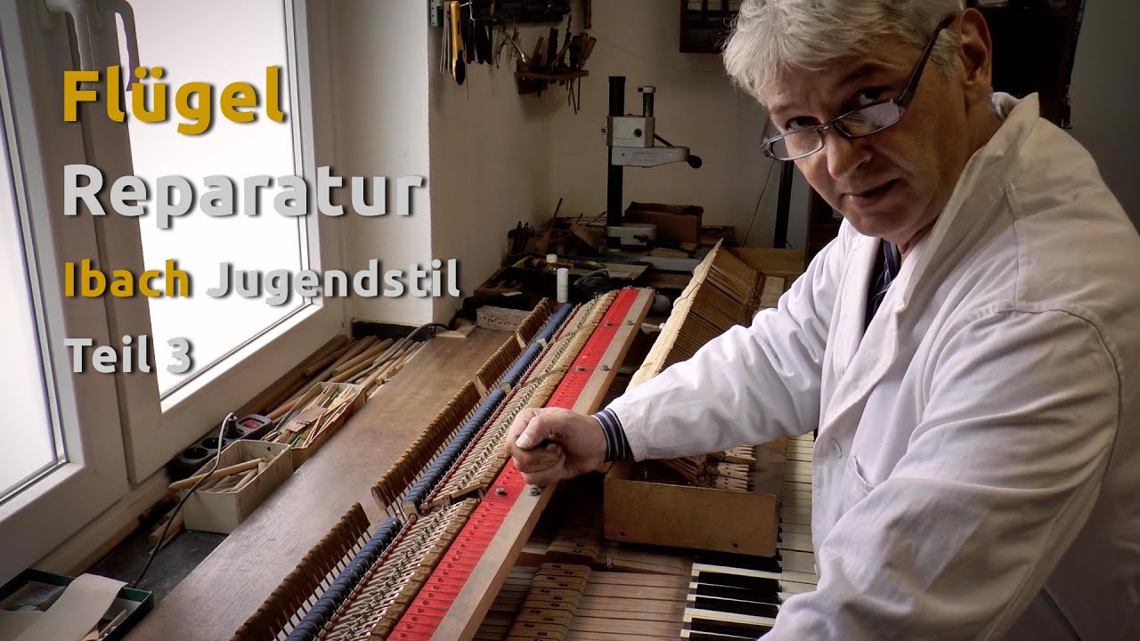 Flügel Reparatur Ibach Jugendstil - Teil 3 - Mechanik demontieren