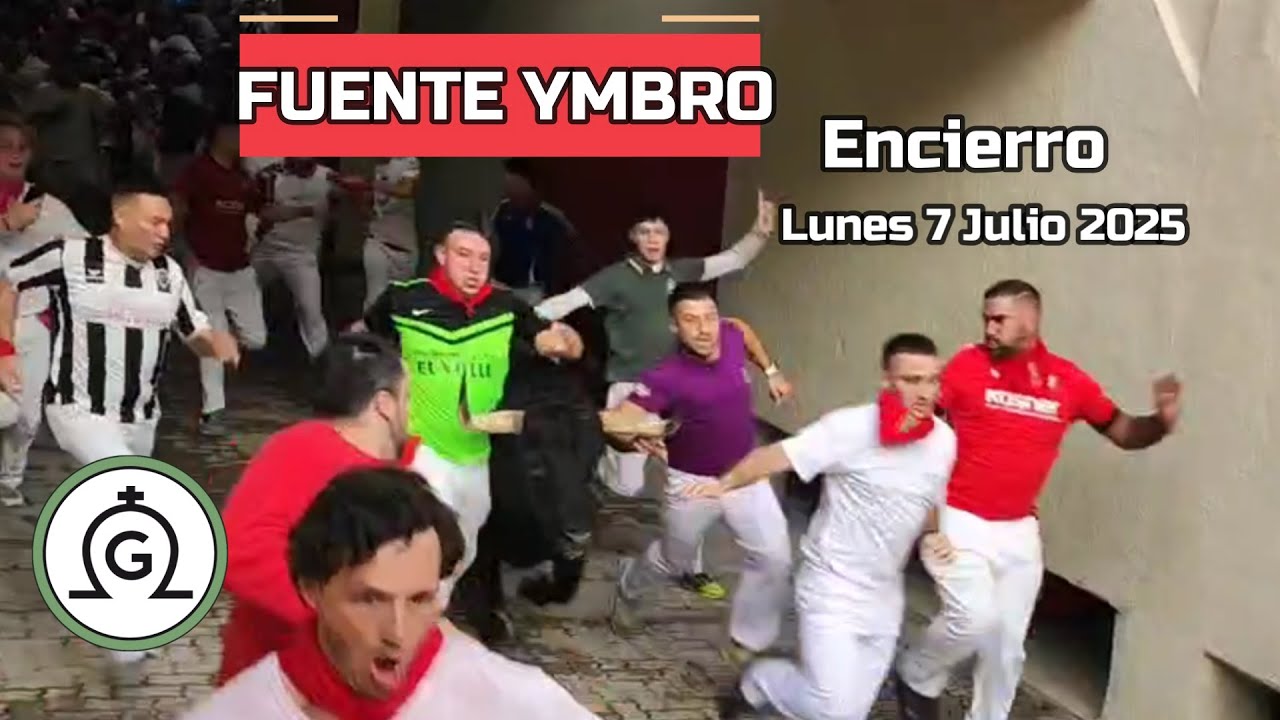 Encierro 7 julio Fuente Ymbro #sanfermin2025 #encierrospamplona