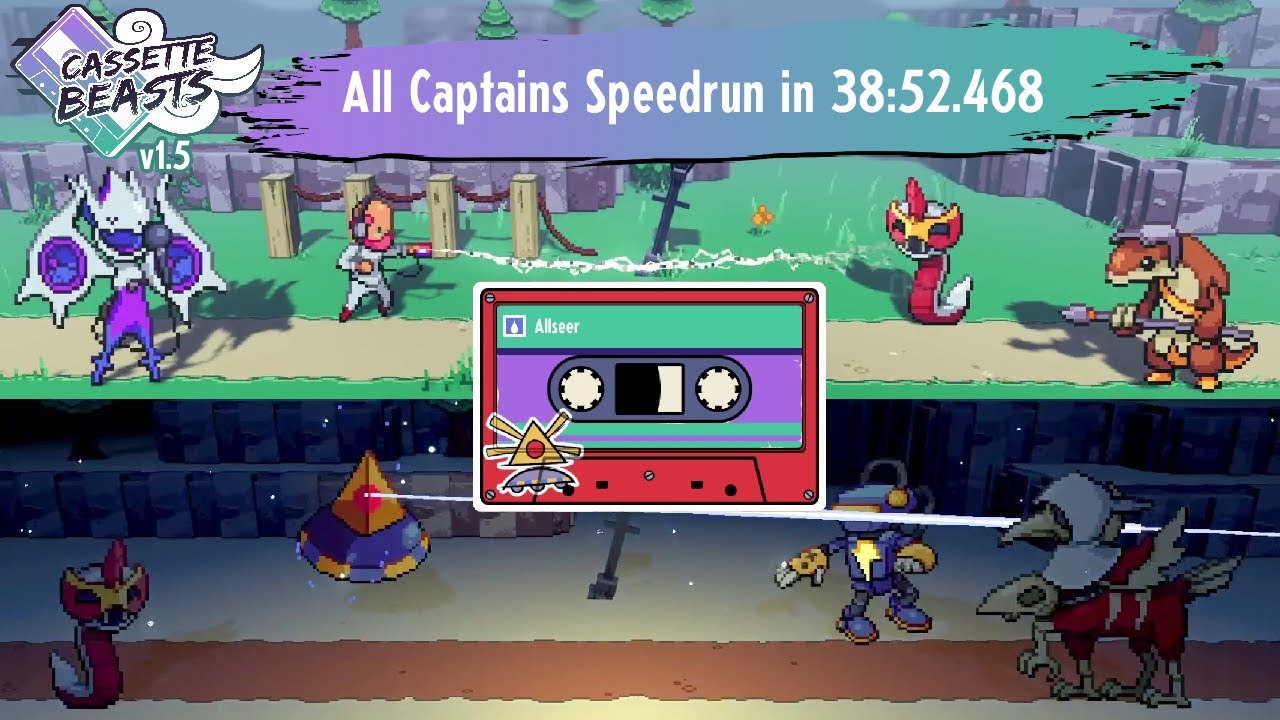 [World Record] Cassette Beasts All Captains Speedrun in 38:52.468 (v1.5)