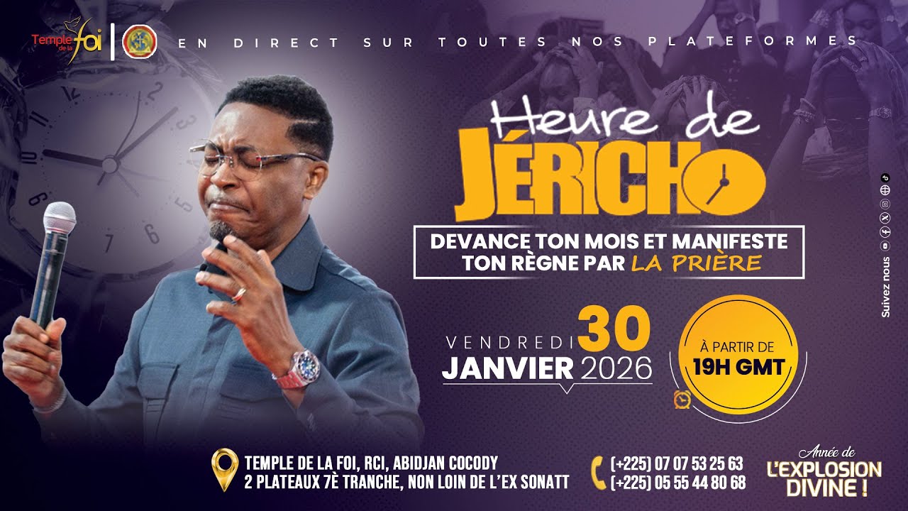 🔥HEURE DE JÉRICHO - 30 JANVIER 2026 / TEMPLE DE LA FOI✨✨🔥