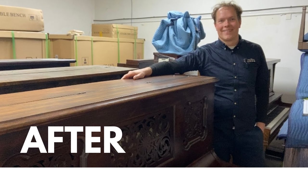 AFTER: Refurbished 1880 J & C Fischer Upright