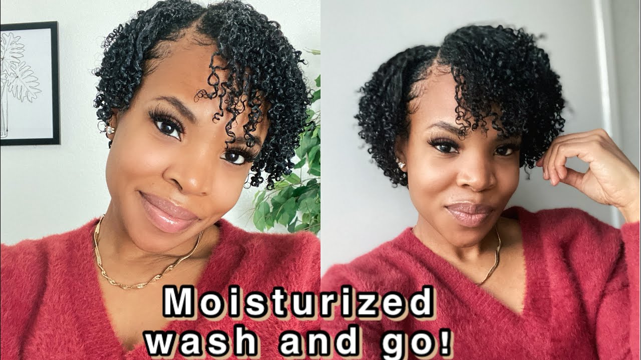 Quick moisturized wash and go for |dry natural hair|