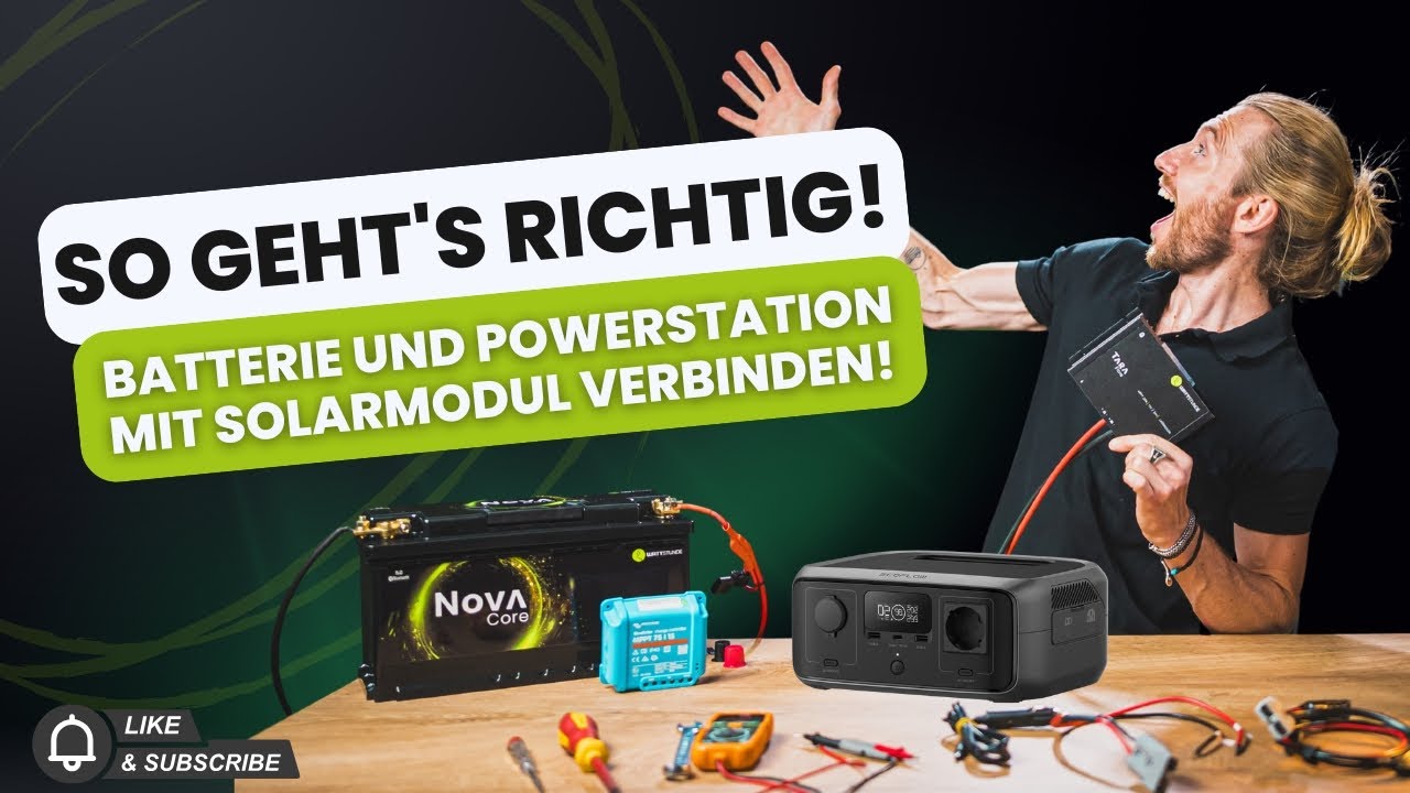 Schritt-für-Schritt - Solarmodule & Solartasche an Batterien oder Powerstationen anschließen! ☀️🔋