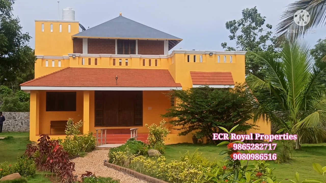 ID 399:Heritage Farmhouse For Sale ECR Auroville!pondicherry 51 cnt!Swimming Pool Mr.Ashi 9865282717