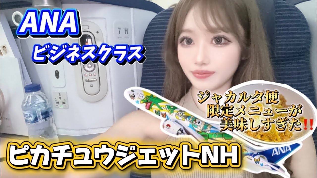 【ピカチュウジェット】ジャカルタ便限定メニュー🇮🇩美味し過ぎた✨✈️ANAビジネスクラス