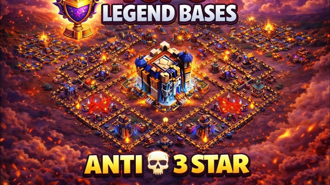 Top 6 NEW TH18 Legend Bases 2026 🔥 Impossible Anti 3 Star Base | Clash of Clans