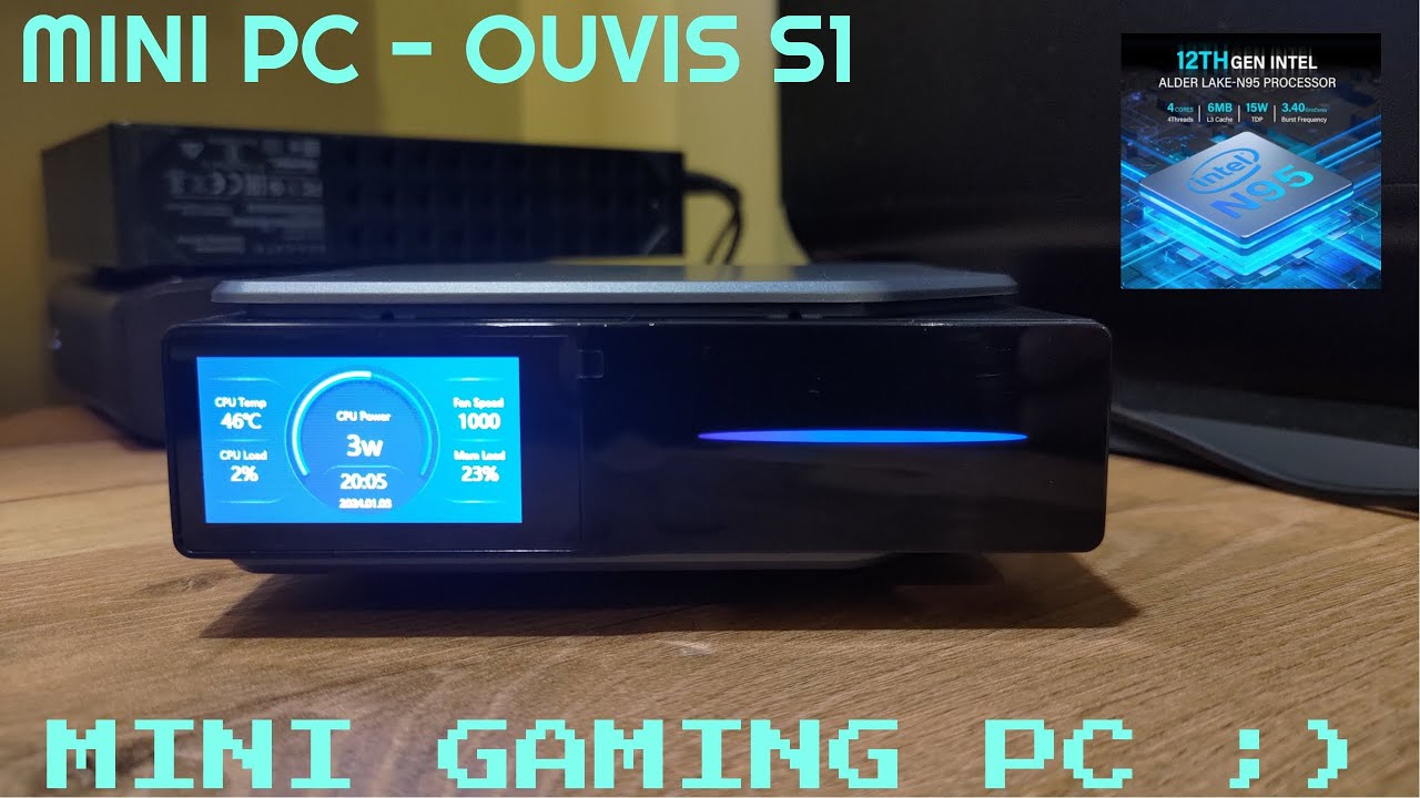 Test Mini PC z wyświetlaczem - OUVIS S1 Intel N95 [OUVIS S1 Mini PC review]
